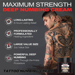 HIEKERS crema desensibilización de la piel para tatuaje, sesión más cómoda