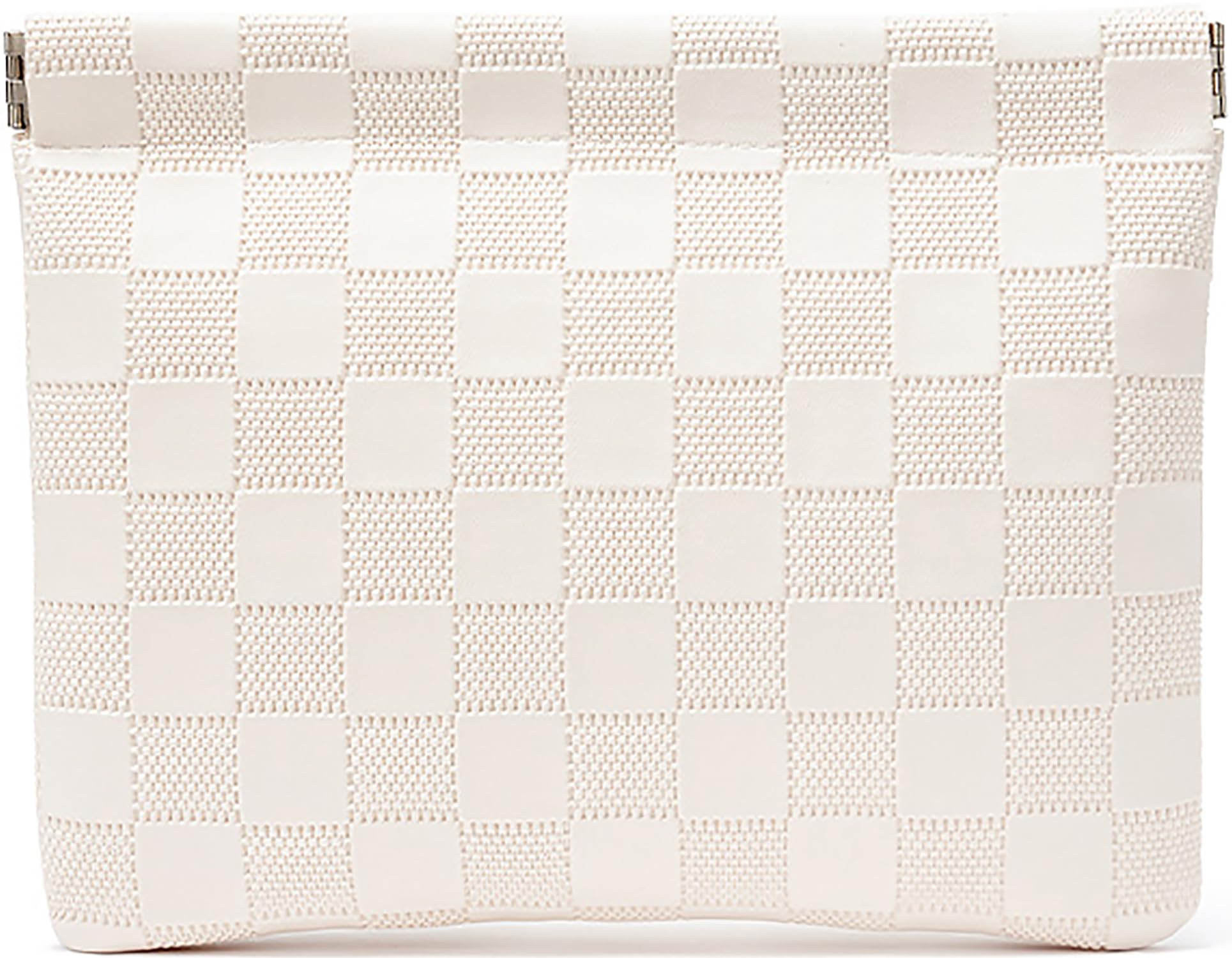 HIGH FIT Bolsa cosmetica de cuero PU sin cremallera, acceso rapido para uso diario.