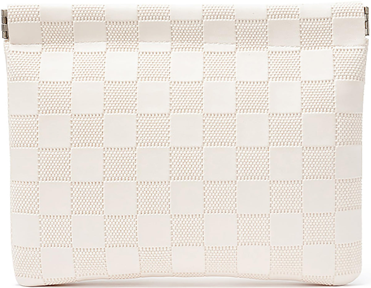 HIGH FIT Bolsa cosmetica de cuero PU sin cremallera, acceso rapido para uso diario.