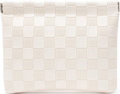 HIGH FIT Bolsa cosmetica de cuero PU sin cremallera, acceso rapido para uso diario.