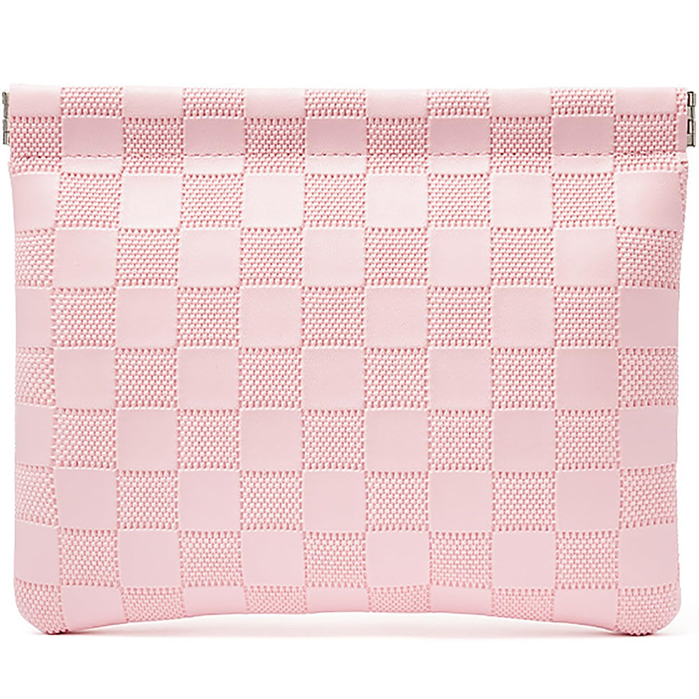HIGH FIT bolso cosmético de cuero compacto, ideal para llevar maquillaje y monedas con estilo.