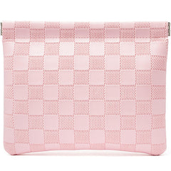 HIGH FIT bolso cosmético de cuero compacto, ideal para llevar maquillaje y monedas con estilo.