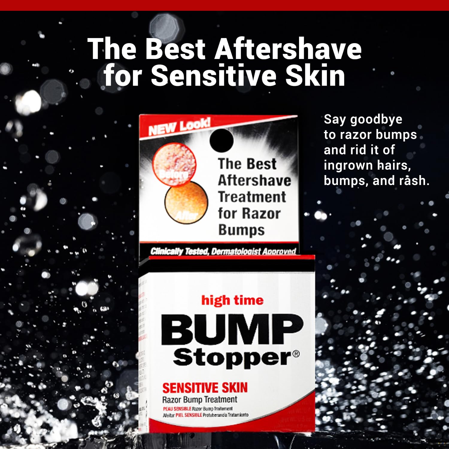 High Time Bumps Stopper Sensitive, aplicación en la piel para uso diario.