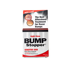 High Time Bumps Stopper Sensitive, botella de loción: alivio suave para piel sensible.
