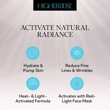 Sérum lissant HigherDOSE Glow Serum, texture soyeuse lissant le grain de peau.