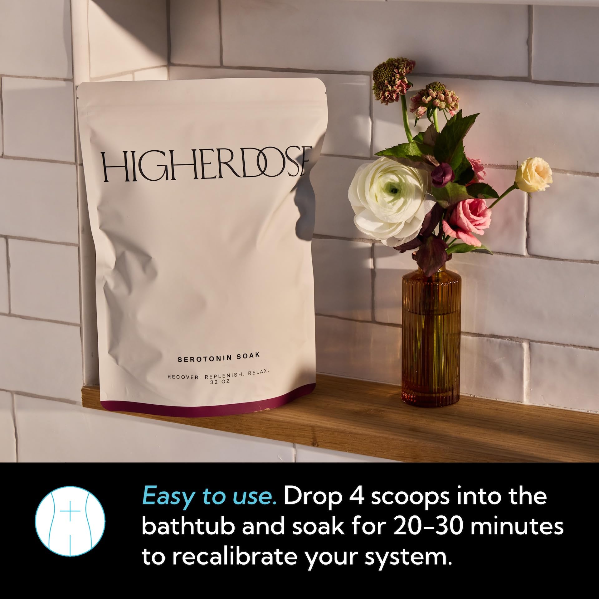 HigherDOSE Serotonin Soak: baño de relajación paso a paso
