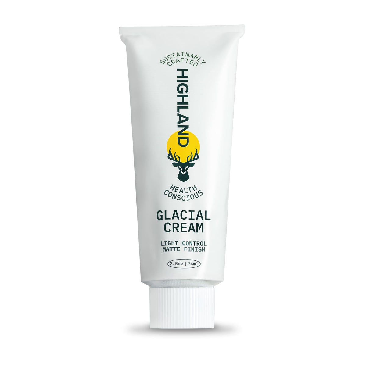 Highland Glacial Cream, botella-derrame, aplicación suave.