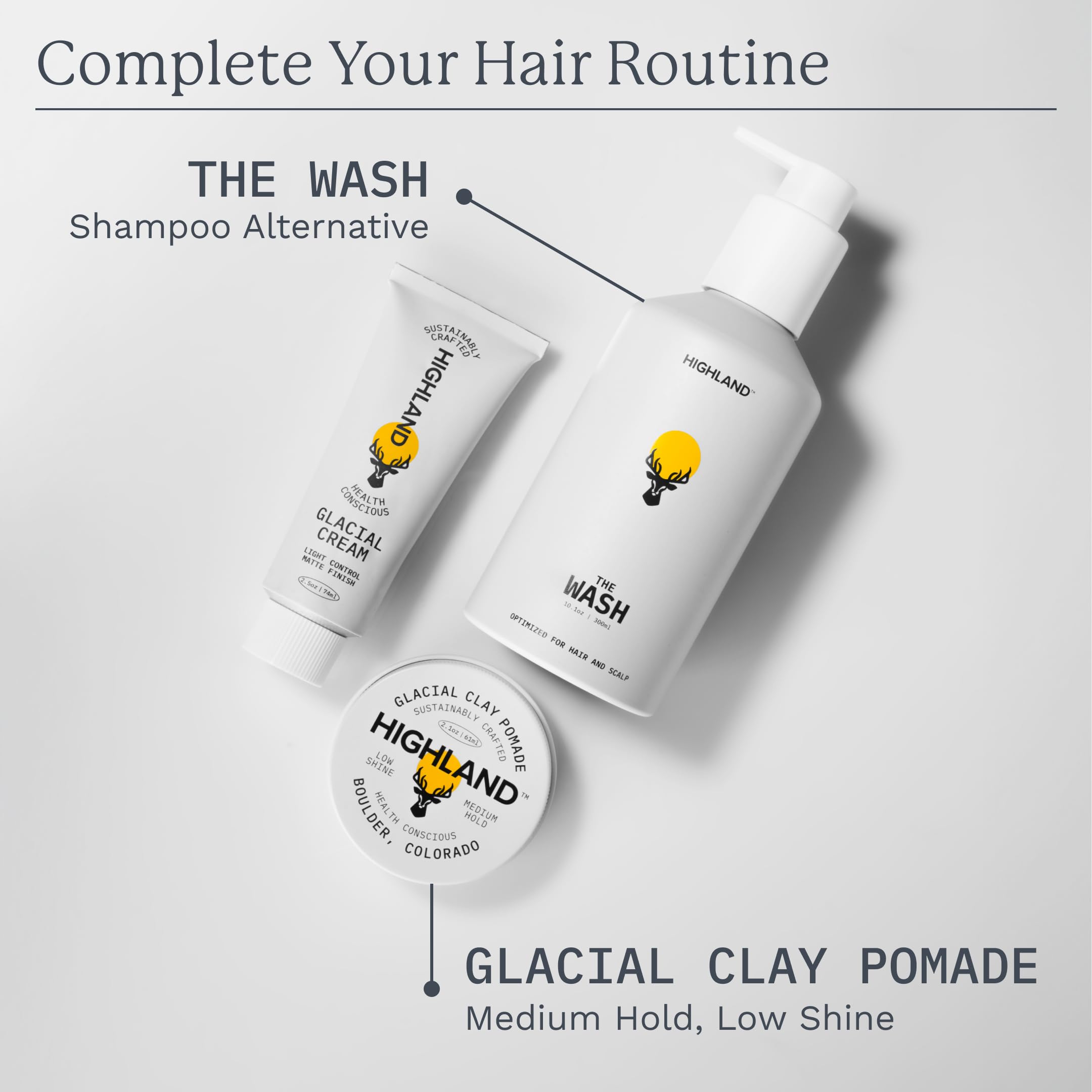 Highland Glacial Cream, definición de textura para rizos y ondas.