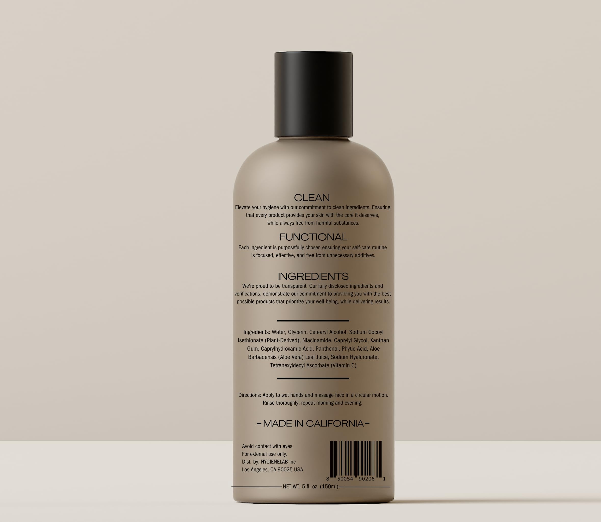 HygieneLab Face Wash con Vitamina C para brillo suave