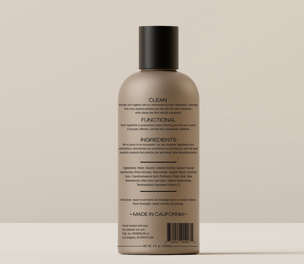 HygieneLab Face Wash con Vitamina C para brillo suave