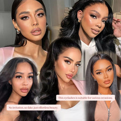 Higu clace lash clusters 60D deliver wispy, bold look with lasting volume.