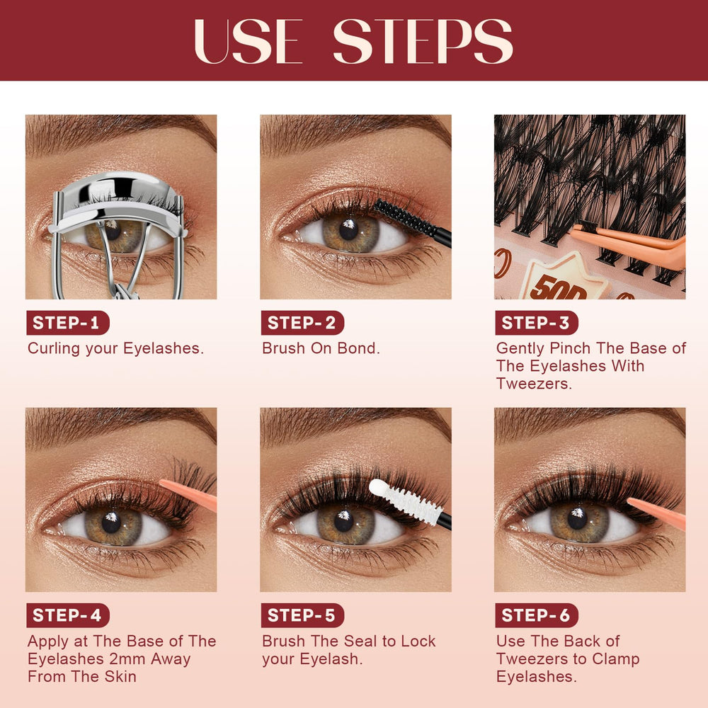 Higu clace natural fluffy lash clusters for airy, seamless enhancement.