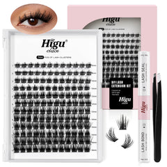 Pestañas-clúster Higu clace, 144 piezas para look natural.