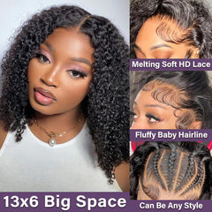Peruca Hihmarm Curly Bob densidad 180 para volumen sostenido.
