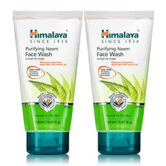 Himalaya limpiador facial Neem purificante, frente del envase, limpieza suave para piel grasa