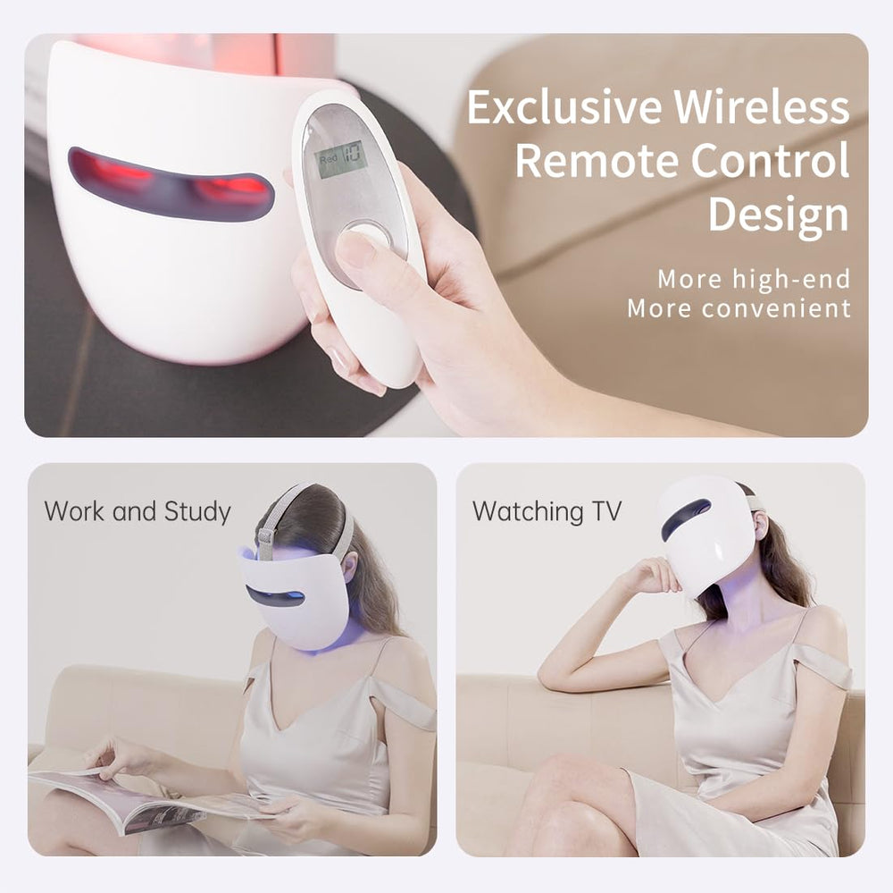 HIME SAMA Mascarilla LED uso en casa para spa y rutina rápida.