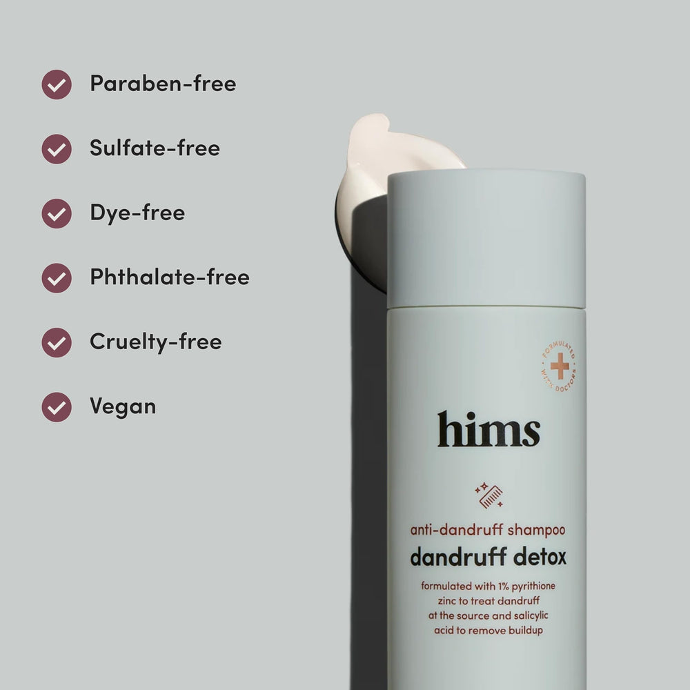 hims champú detox para caspa, sin sulfatos, cuidado suave