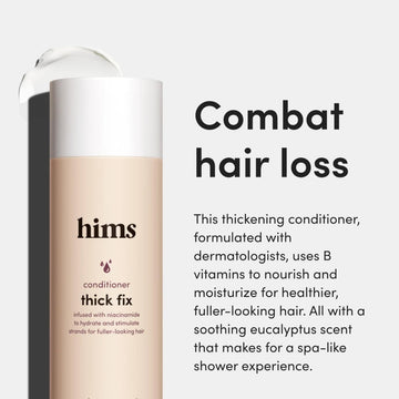 Aroma a eucalipto del acondicionador espesante Hims HERS para una experiencia fresca
