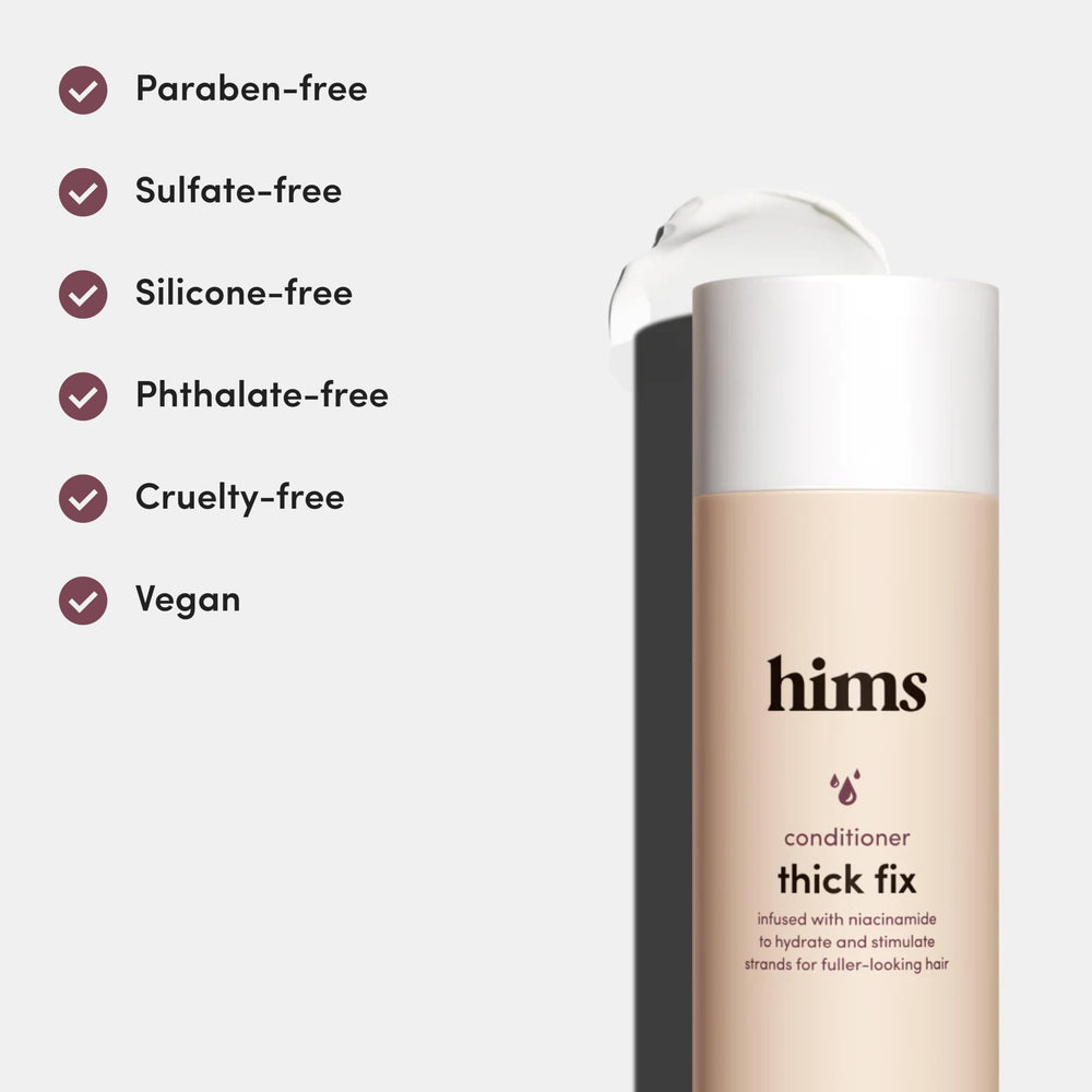 Cabello más grueso tras usar acondicionador espesante Hims HERS