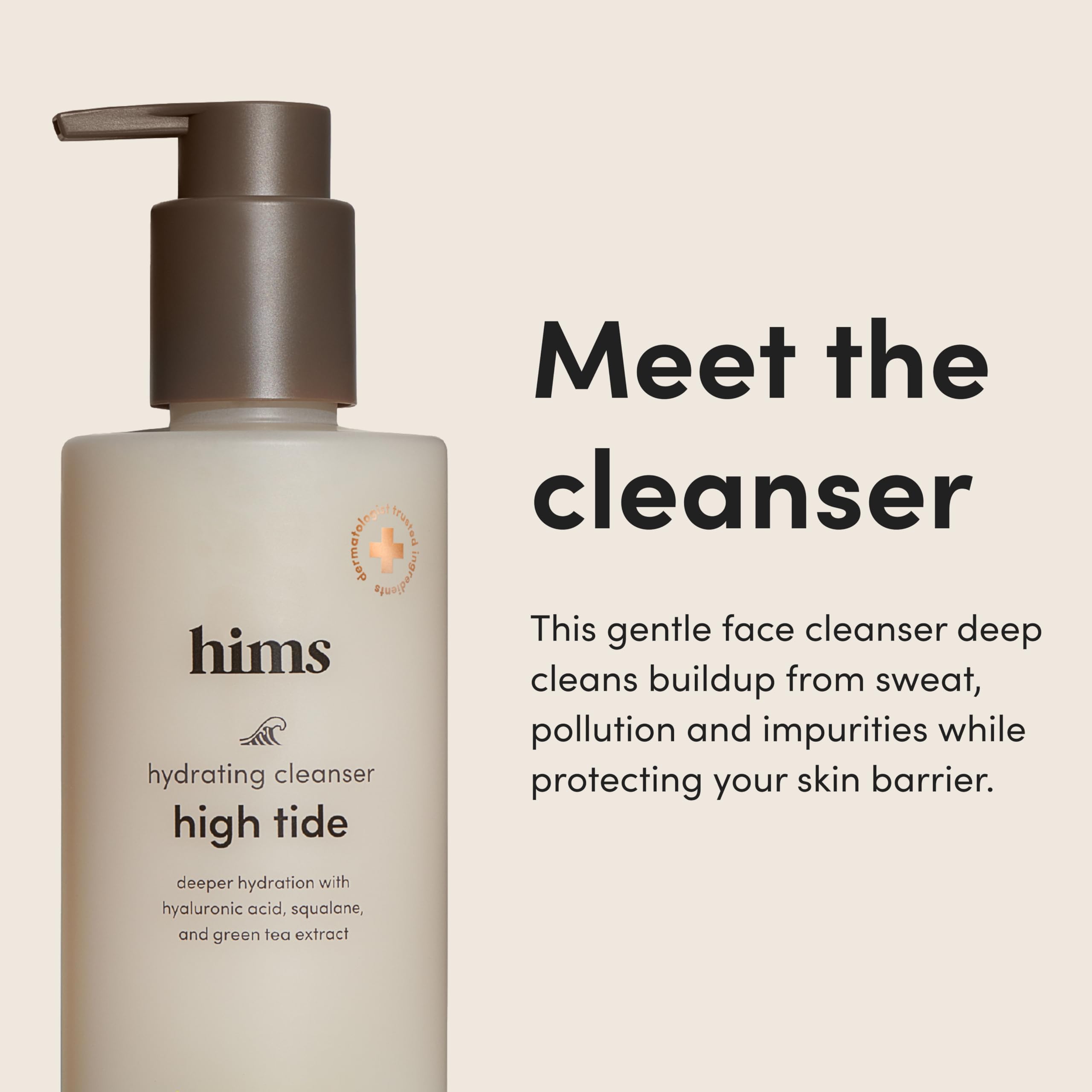 hims & hers High Tide espuma suave que elimina sudor y polvo.