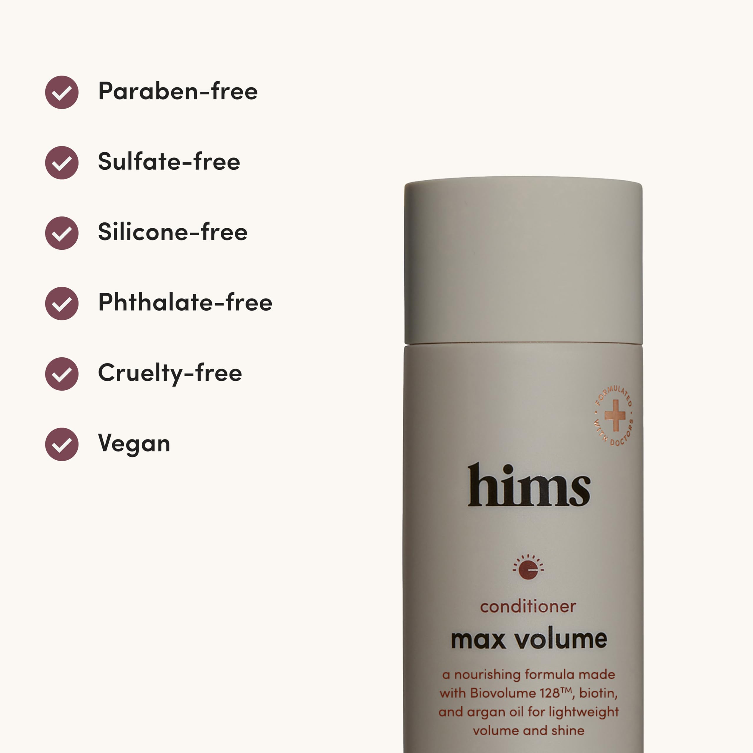 hims y hers max volume conditioner etiqueta biotin e ingredientes clave