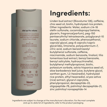 Hims Max Volume Champú: cuidado del cuero cabelludo sin irritación.