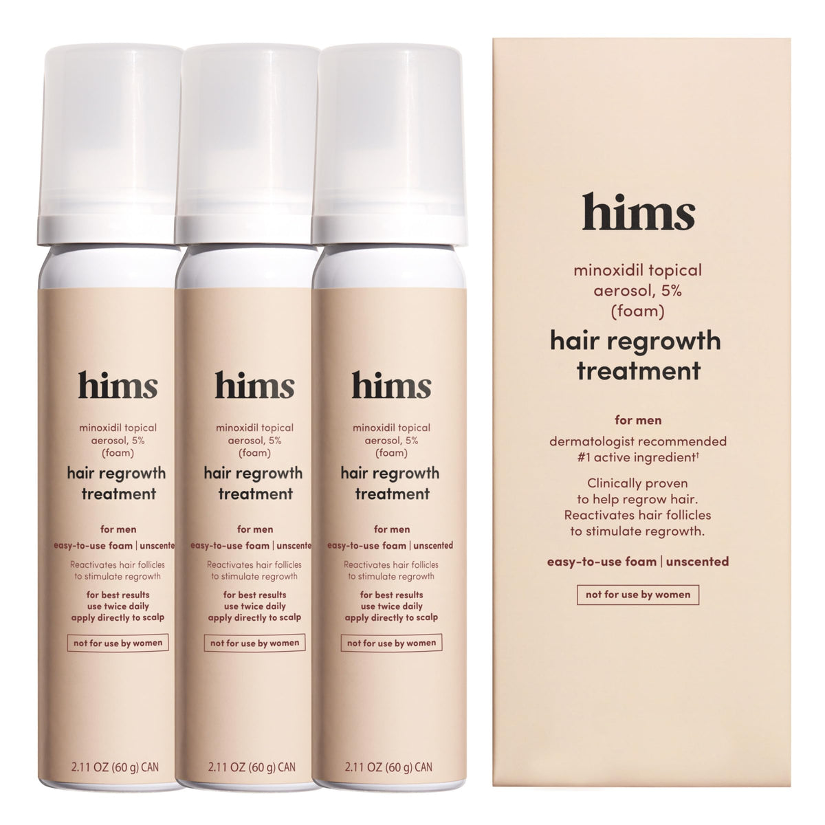 HIMS Regeneración: bote minoxidil 5% para aplicación diaria sin grasa