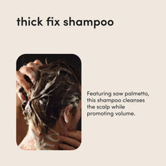 Sérum Minoxidil Hims Thick Fix en botella para aplicación precisa.