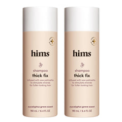 hims Thick Fix Shampoo con Saw Palmetto para cabello más lleno y limpio.
