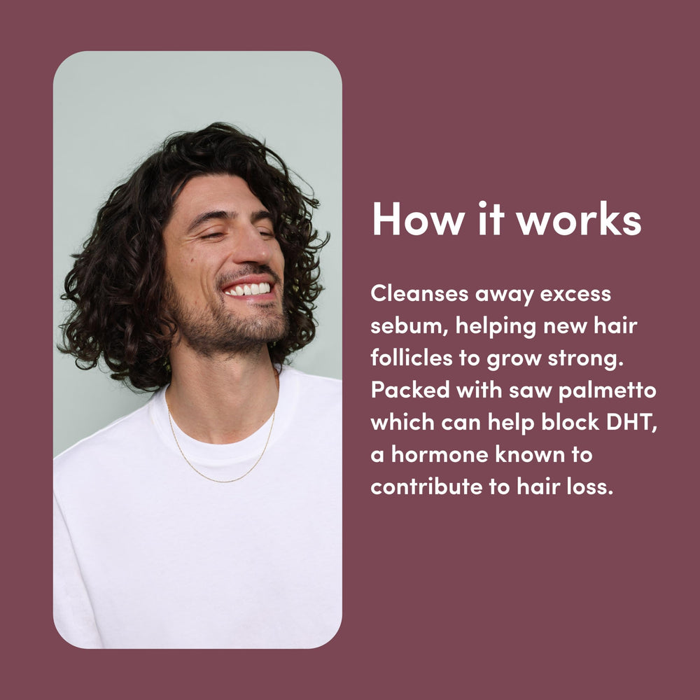 hims Thick Fix ofrece textura suave que nutre el cabello.