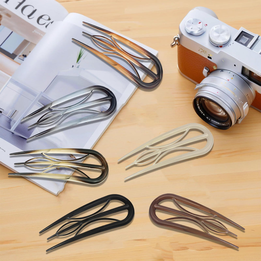 HINGTAI clip frances-u juego de seis piezas para cabello fino.