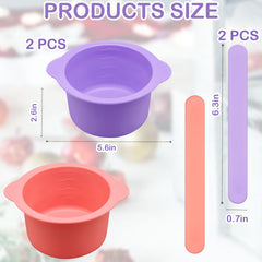 HINGTAI espatulas silicona dos-piezas para aplicar cera con control.