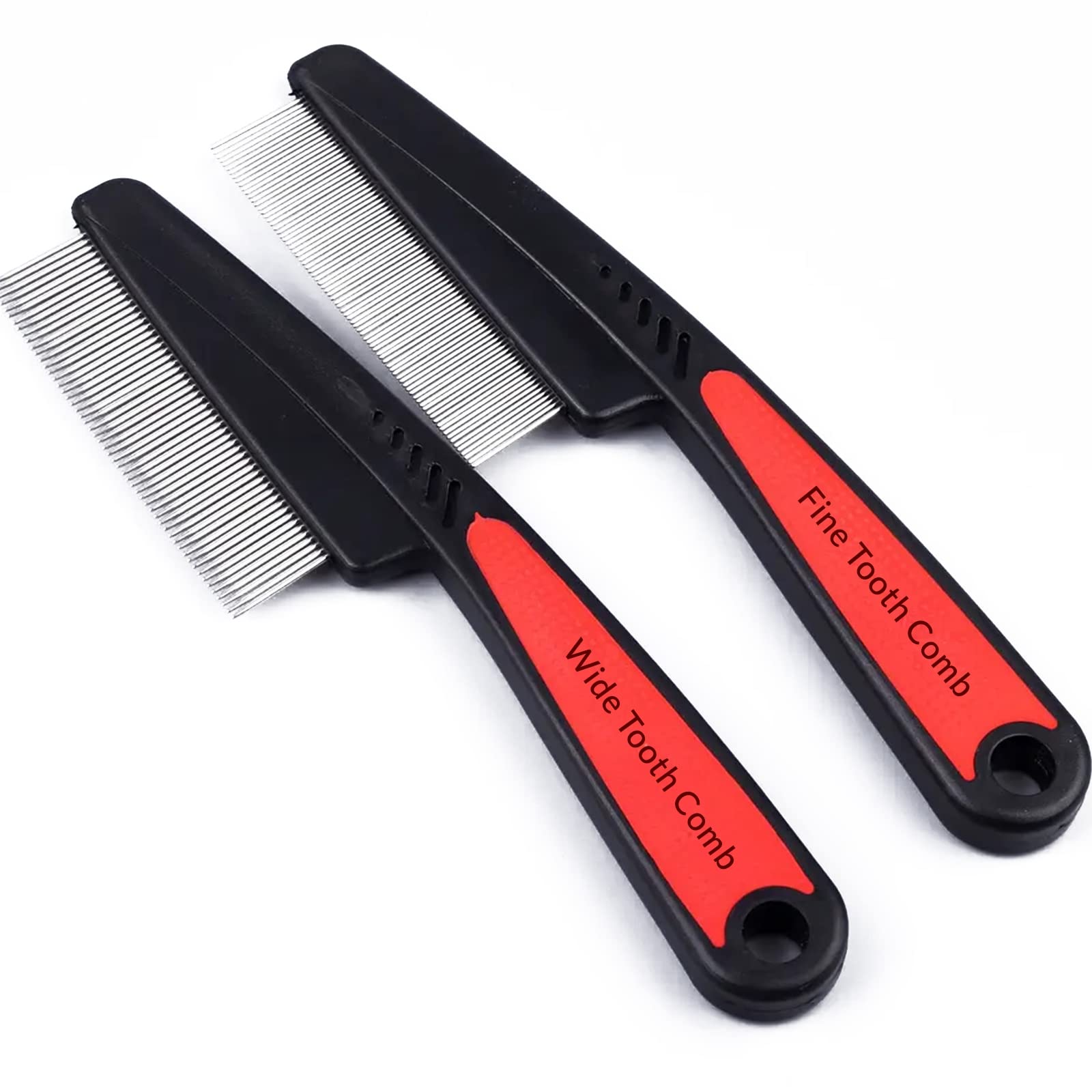 Hipifans peine de acero inoxidable con dientes finos para desenredar sin tirones