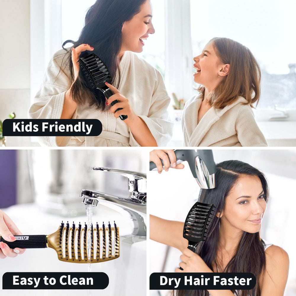 Perfecto para cabello rizado y grueso al peinar con HIPPIH.