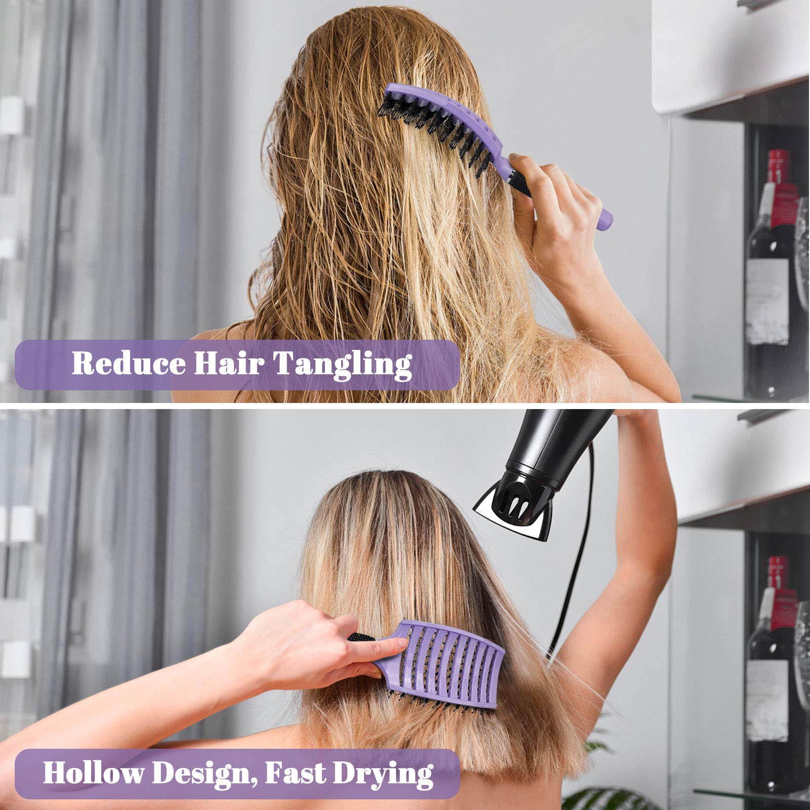 HIPPIH cepillo para cabello mojado facilita peinado y distribución de aceites