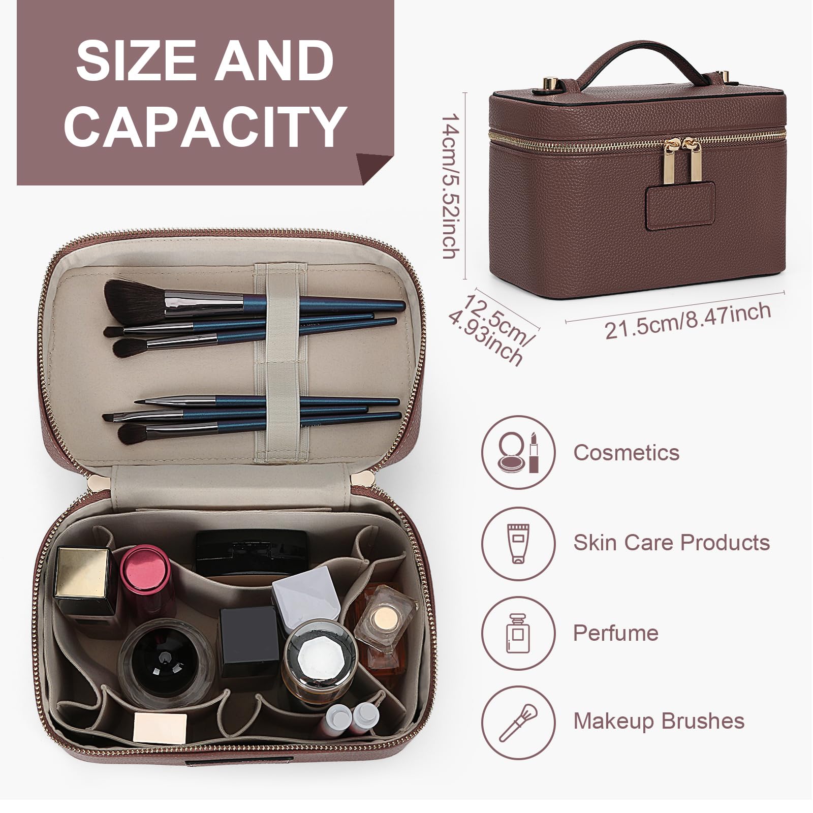 HiTotes bolsa con divisor extraible para ordenar productos.
