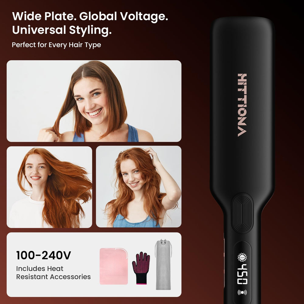 Hittiona plancha pelo control inteligente de temperatura