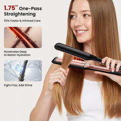 Hittiona plancha pelo con iones negativos para brillo suave