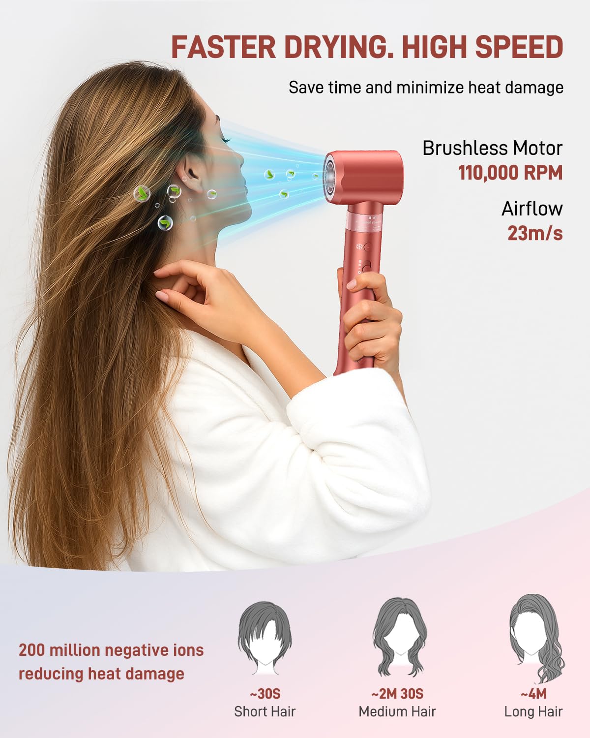 Hittiona tecnología iónica reduce frizz y deja el peinado