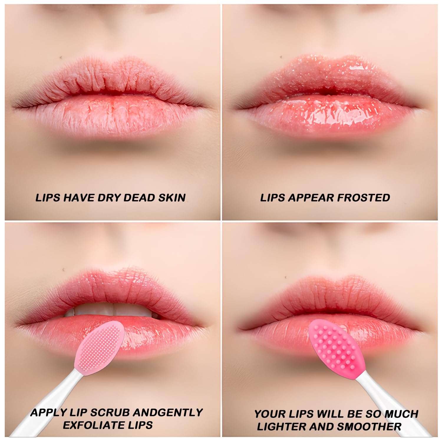HJYOK aplicador-labios-silicona, suave e higiénico para cosméticos labiales