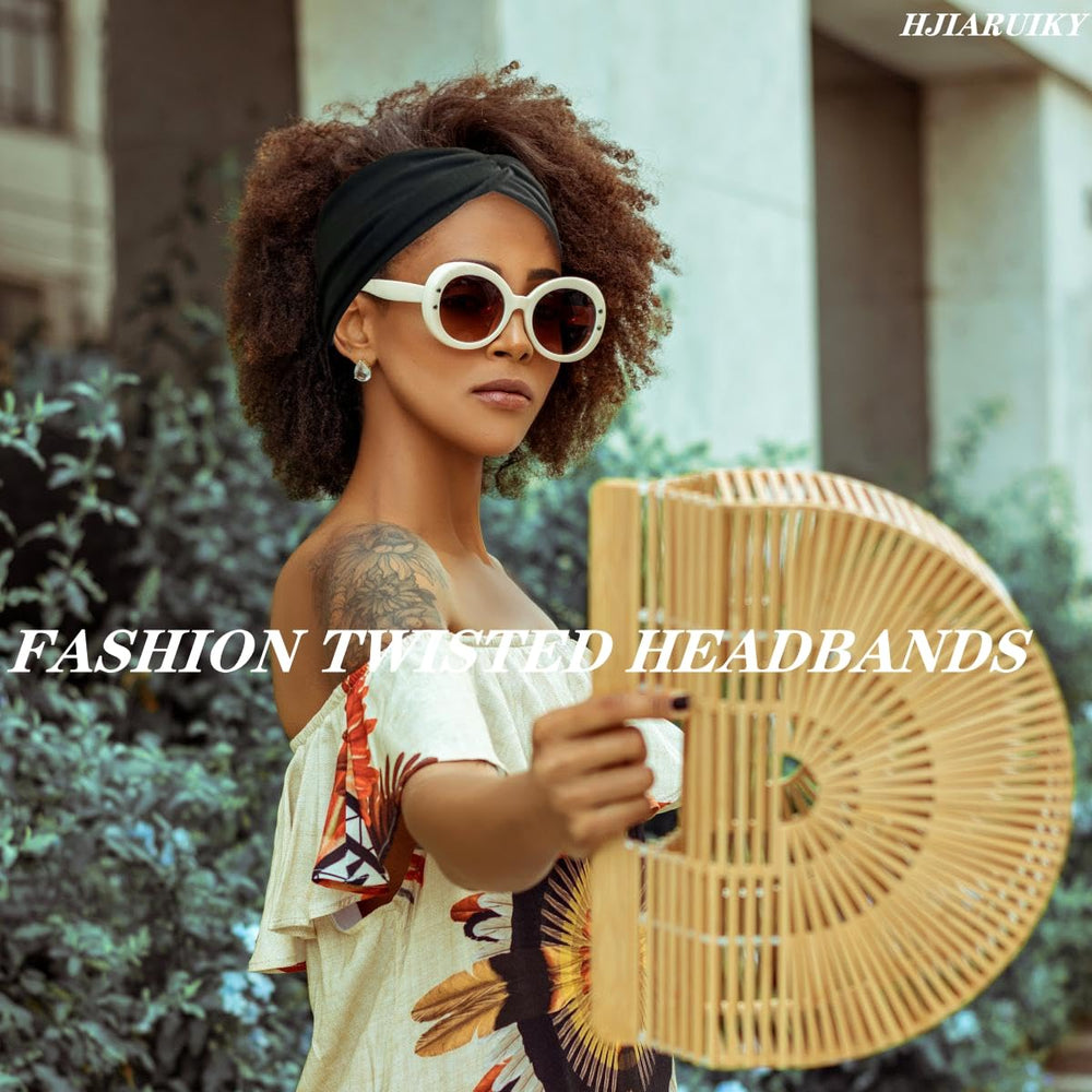Accesorio para el cabello Hjiaruiky, estilo bohemio en negro.