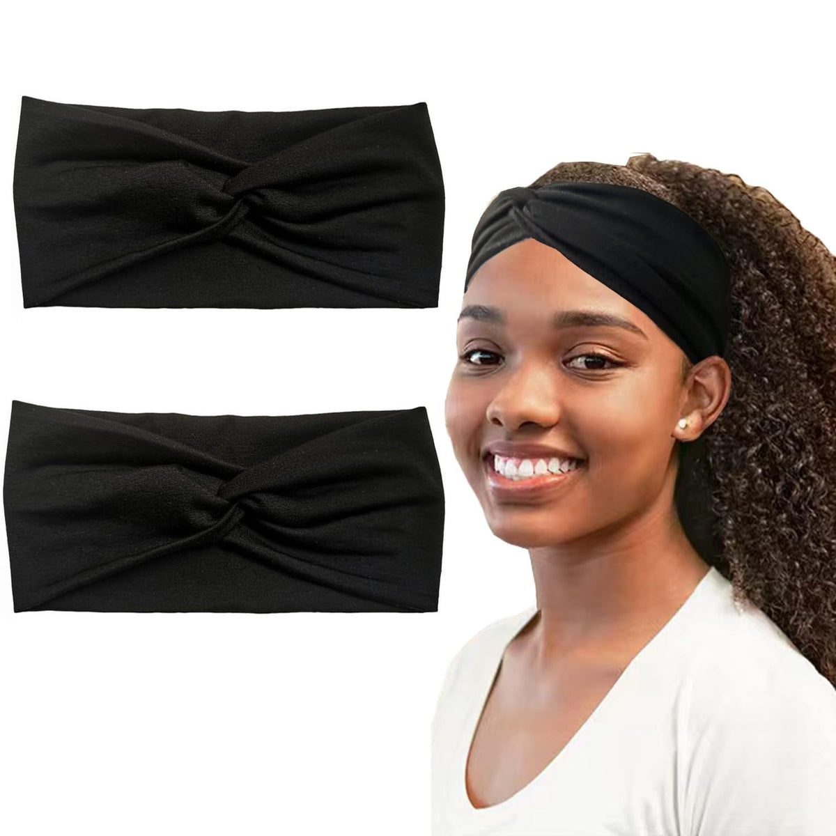 Diadema turbante Hjiaruiky con nudo elegante para uso diario.