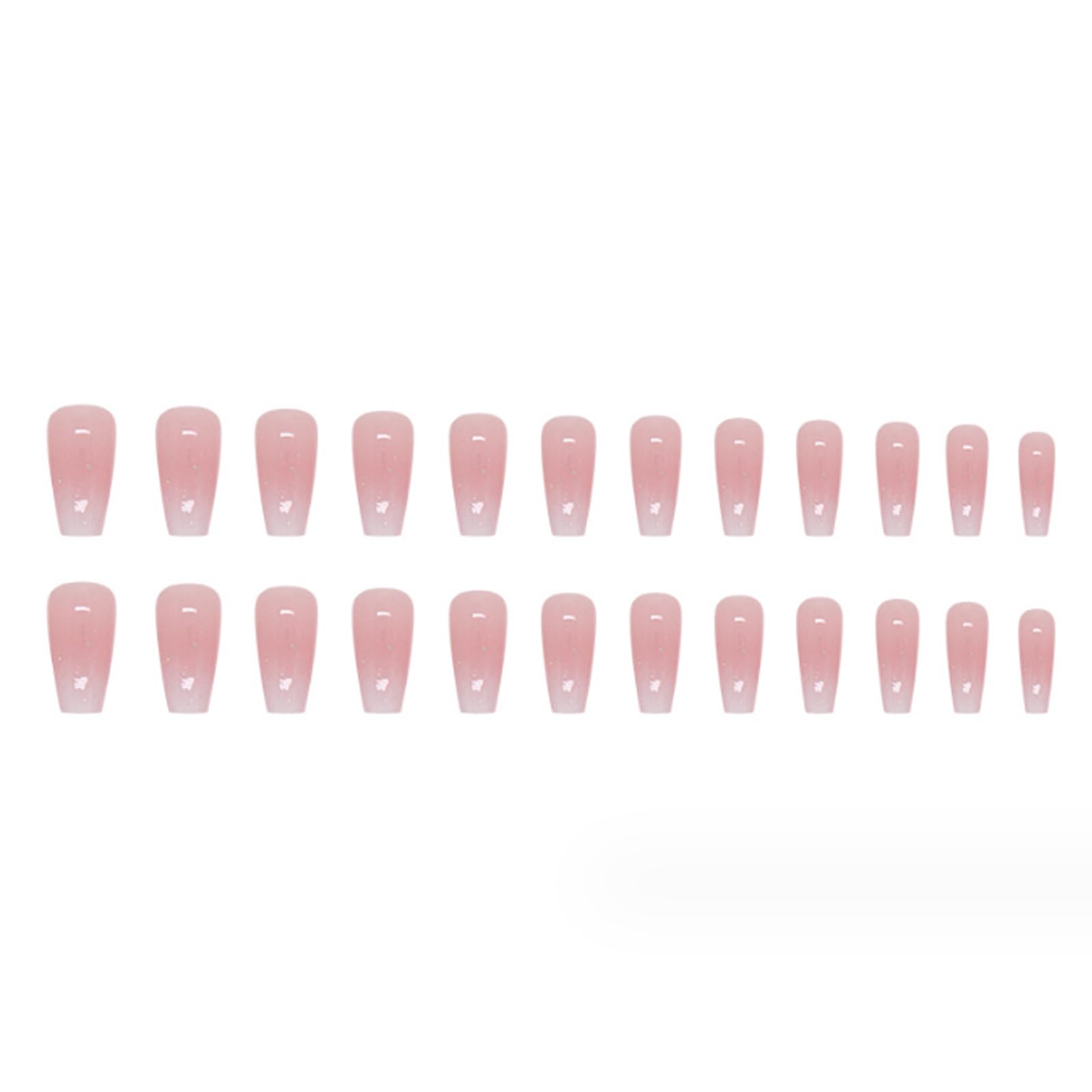Hkanlre uñas coffin rosa en tallas variadas para todos