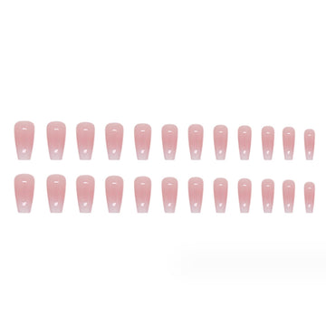 Hkanlre uñas coffin rosa en tallas variadas para todos