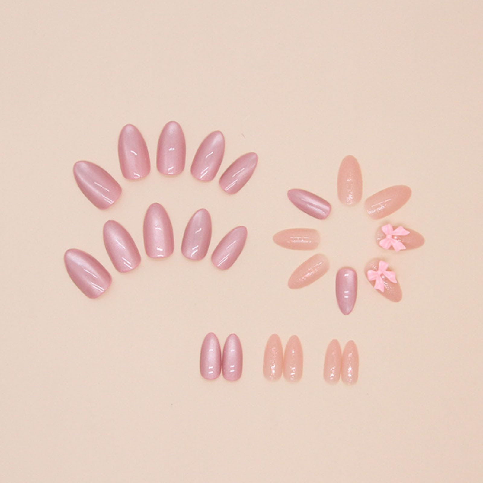 Hkanlre diseños rosados en uñas falsas para estilo único.
