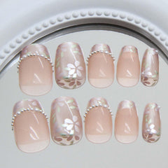 Hkanlre Uñas rosadas pastel, estilo suave para uso diario
