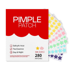 Parches HLOES para acne en estrella, uso nocturno y absorción suave.