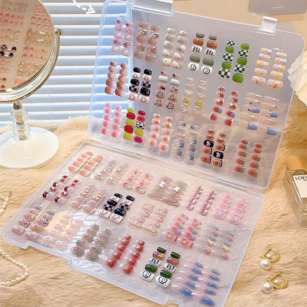 HLQHXWHZT 50 soportes de uñas transparentes para exhibir uñas con claridad
