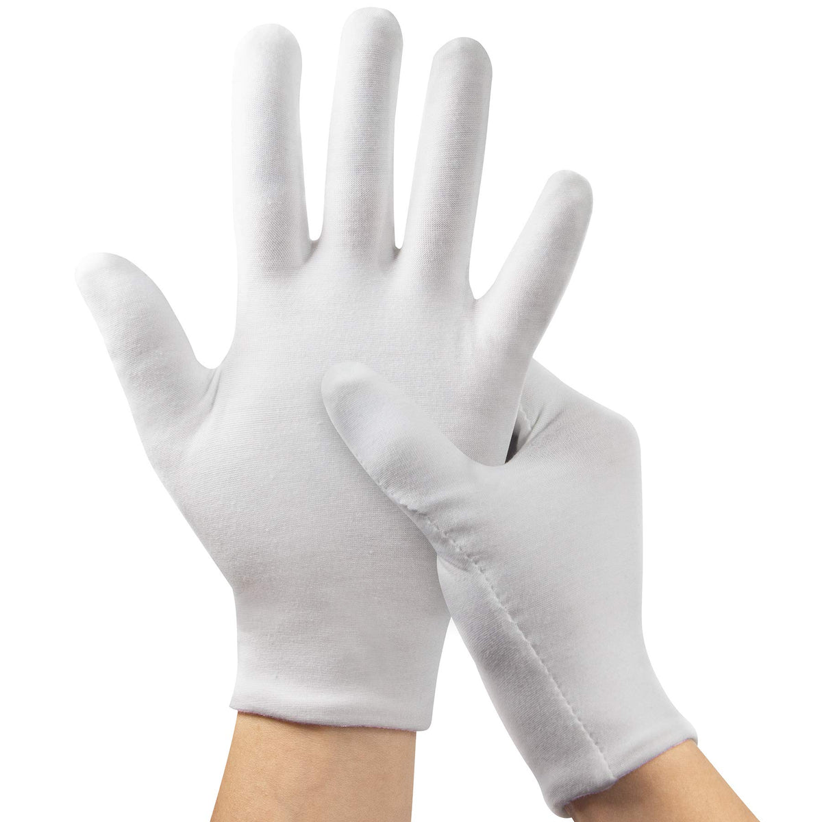 Guantes blancos HMNYSOL de 8 pares para uso nocturno suave y humectante