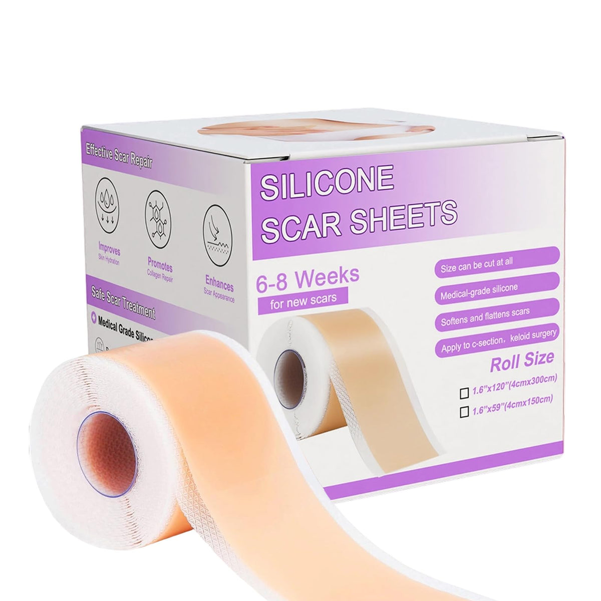 HN LAYXL: cinta de cicatriz silicona rollo 1,6x120 para uso diario.